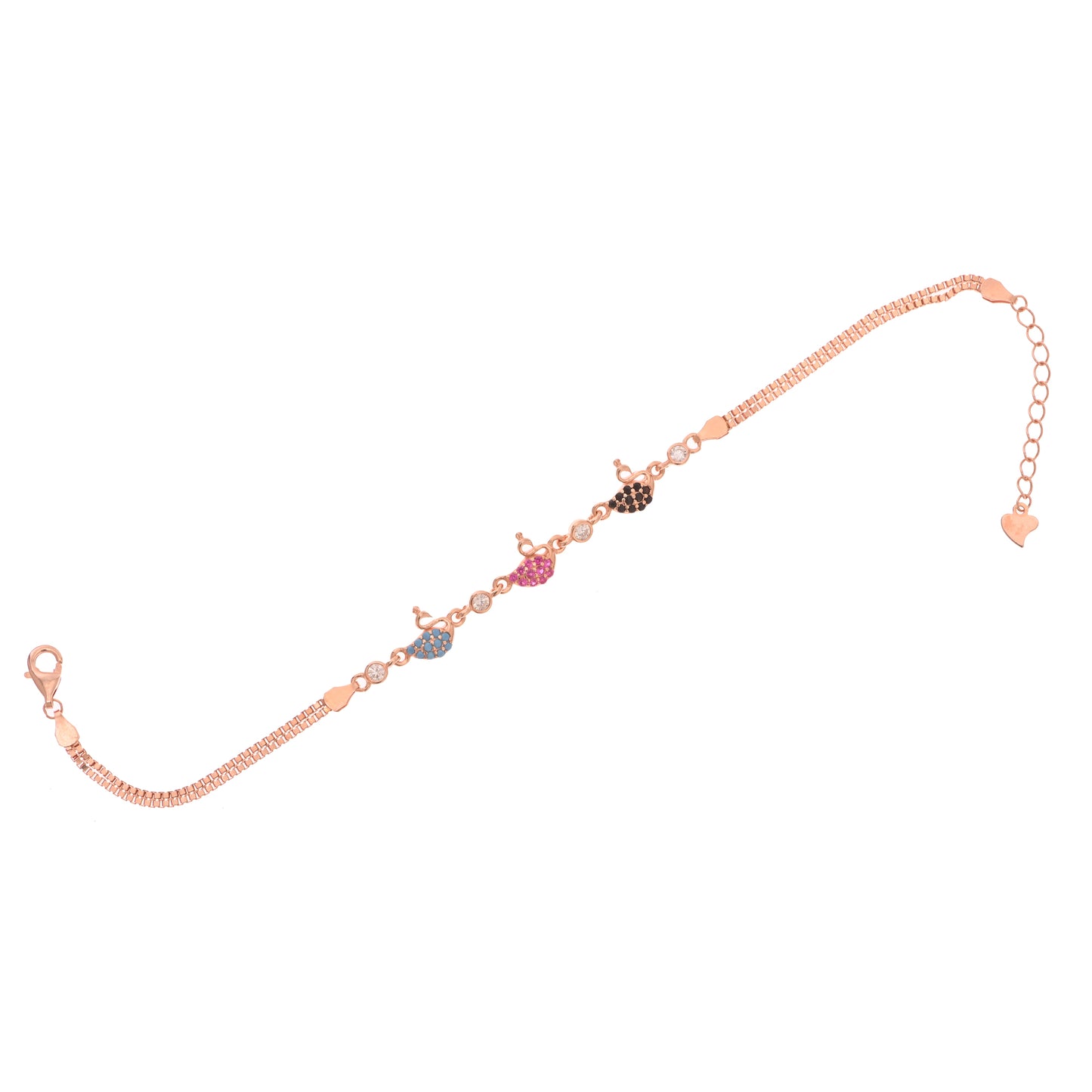 Puremoon Minimalist 925 Silver Swan Bracelet for Women – Three Swan Motif