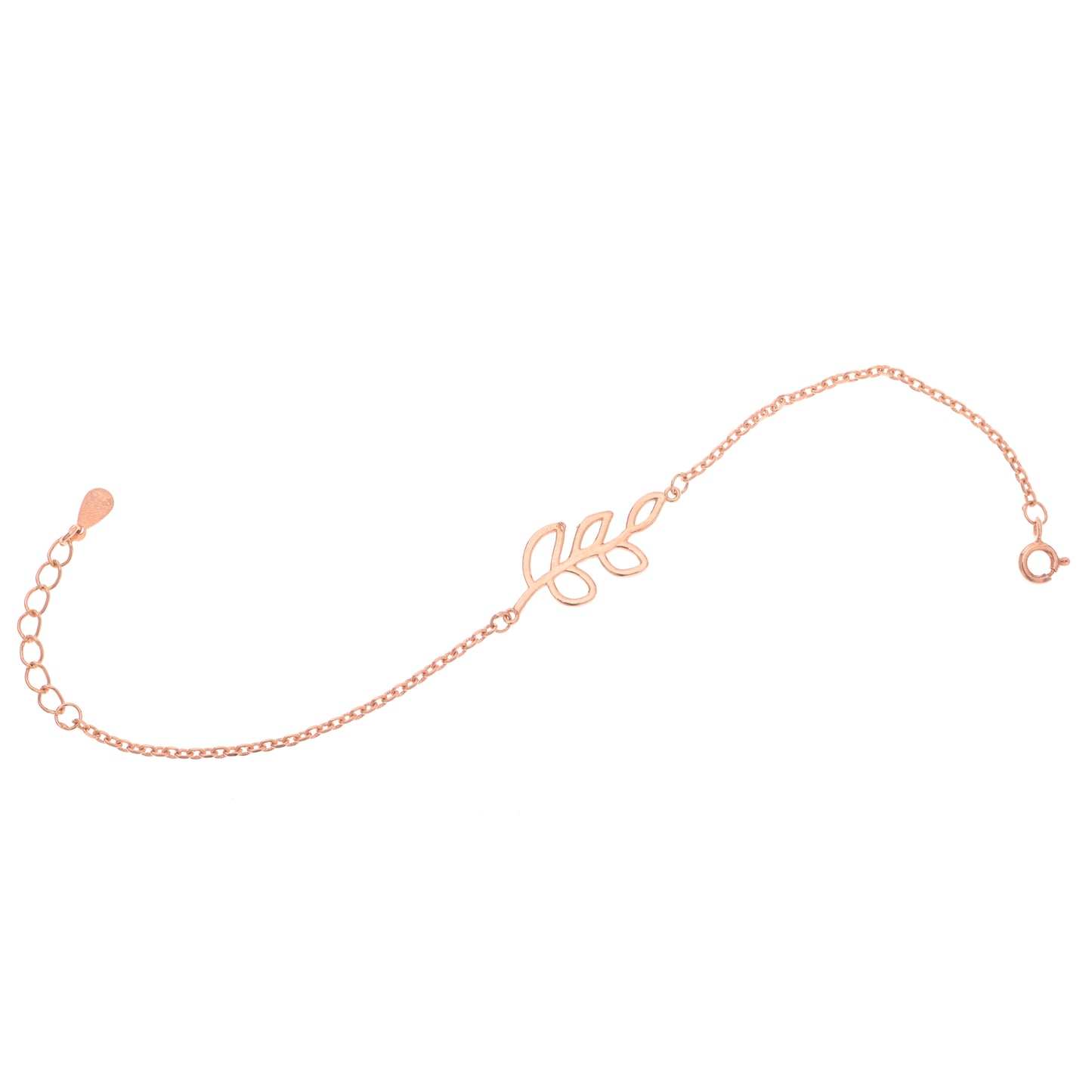 Puremoon Minimalist 925 Silver Leaf Bracelet for Women – Dainty Nature-Inspired Design