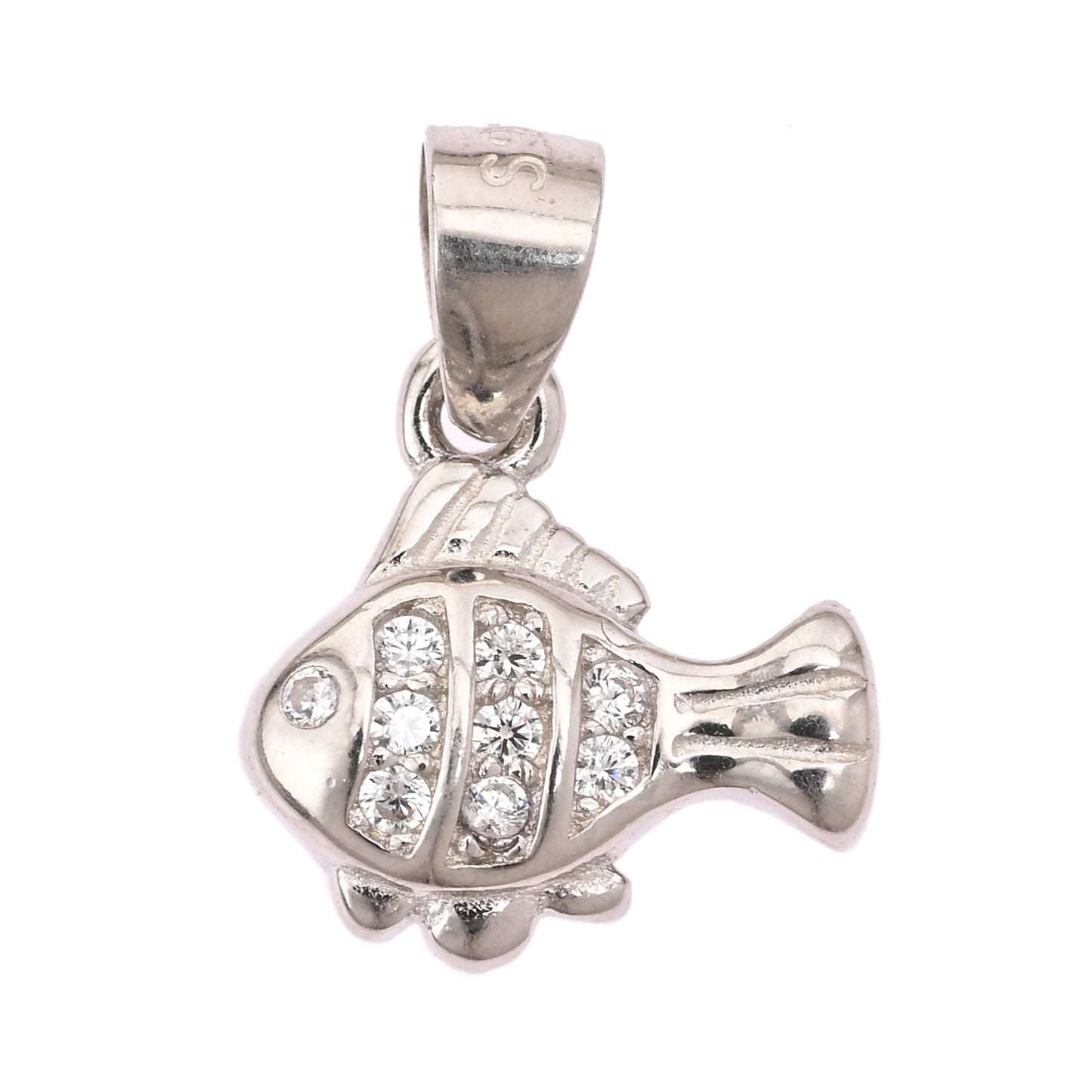 PureMoon 925 Sterling Silver Fish Pendant Necklace