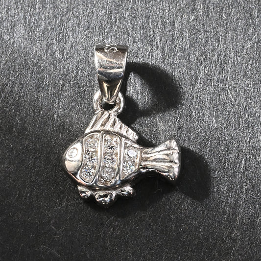 PureMoon 925 Sterling Silver Fish Pendant Necklace