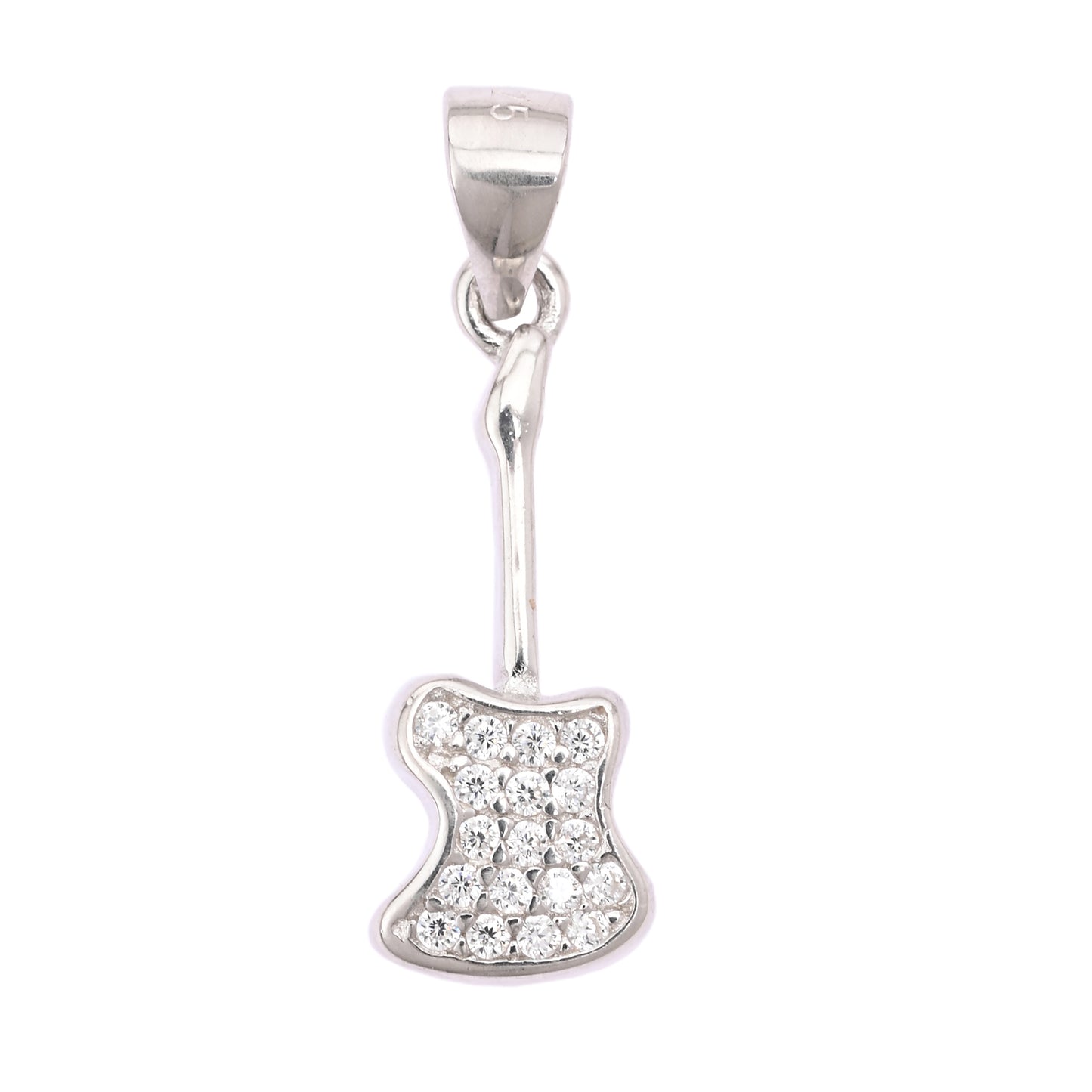 Puremoon 925 Sterling Silver Guitar Pendant Necklace for Women