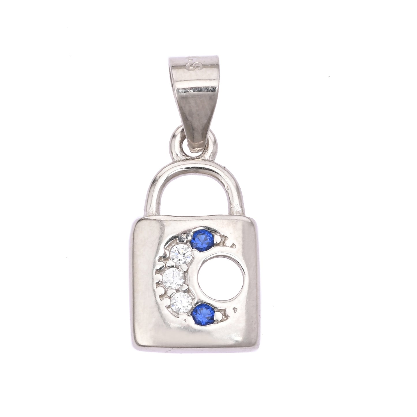 Puremoon 925 Sterling Silver Lock Pendant Necklace for Women