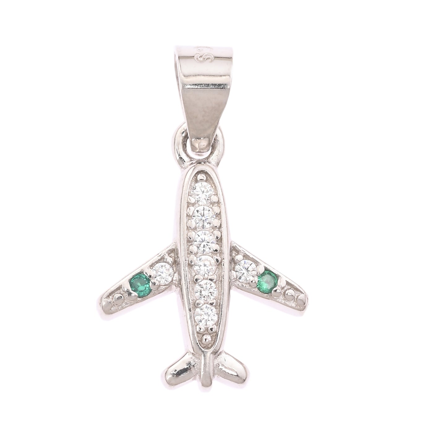 Puremoon 925 Sterling Silver Airplane Pendant Necklace for Women