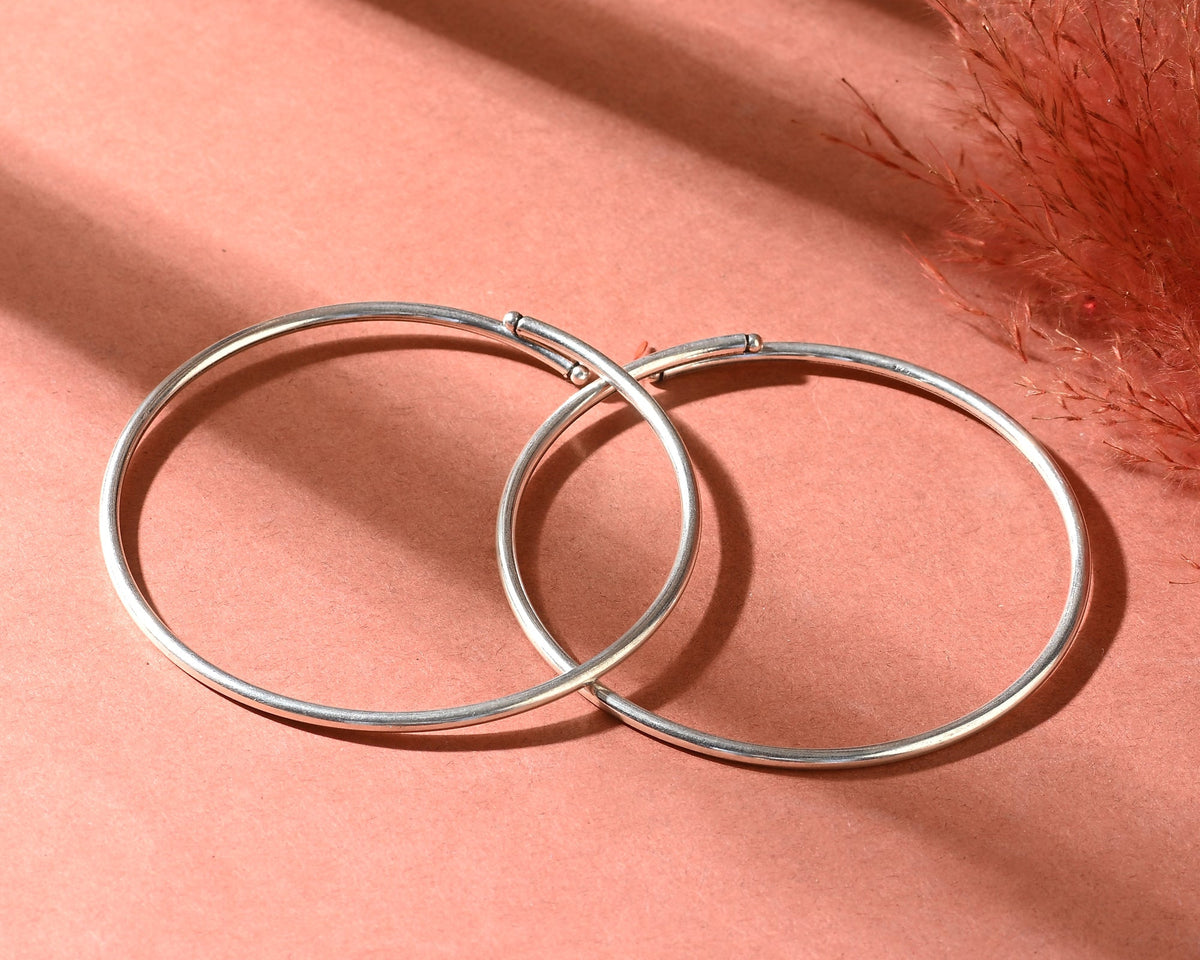 925 silver kada payal traditional anklet flat lay