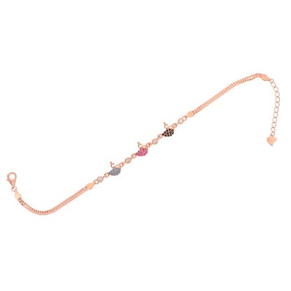 Puremoon Minimalist 925 Silver Swan Bracelet for Women – Three Swan Motif