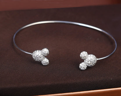sterling silver bracelets with stones pavé sphere designer cuff