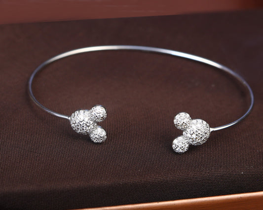 sterling silver bracelets with stones pavé sphere designer cuff