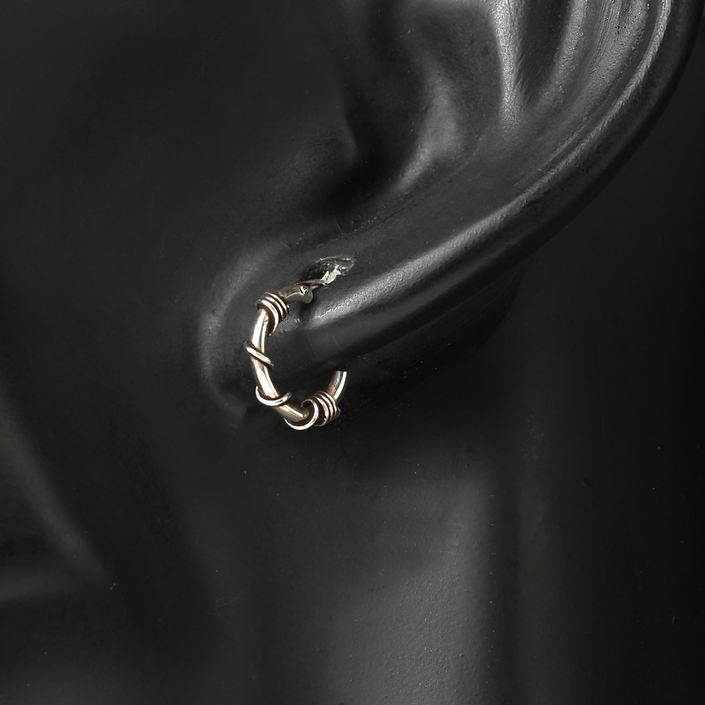 Puremoon Oxidized Silver Bali Earrings for Women