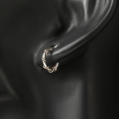 Puremoon Oxidized Silver Bali Earrings for Women