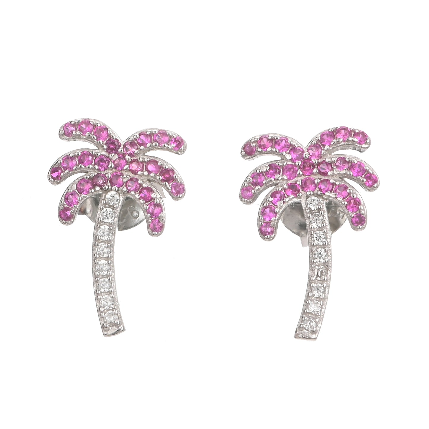 Puremoon 925 Sterling Silver Tree Stud Earrings for Women