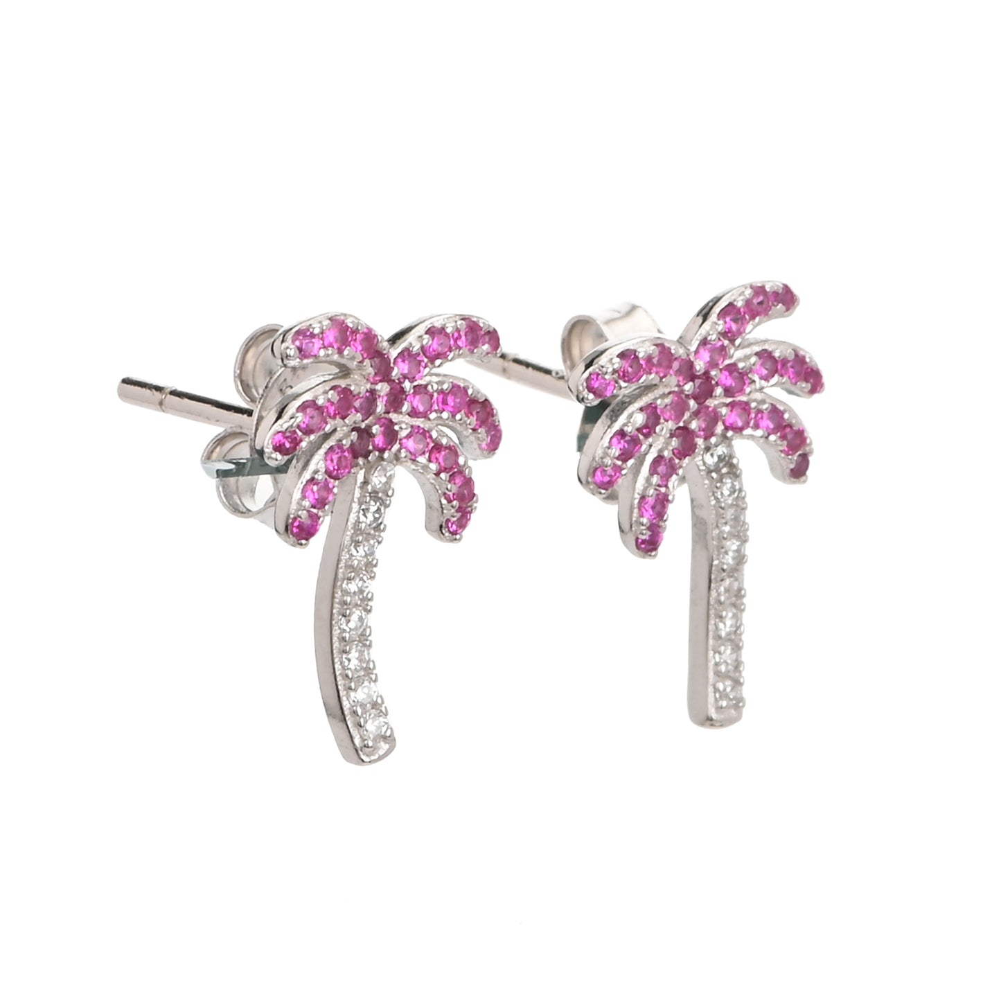 Puremoon 925 Sterling Silver Tree Stud Earrings for Women