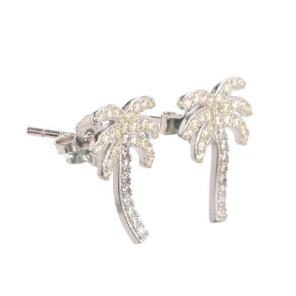 Puremoon 925 Sterling Silver Tree Stud Earrings for Women