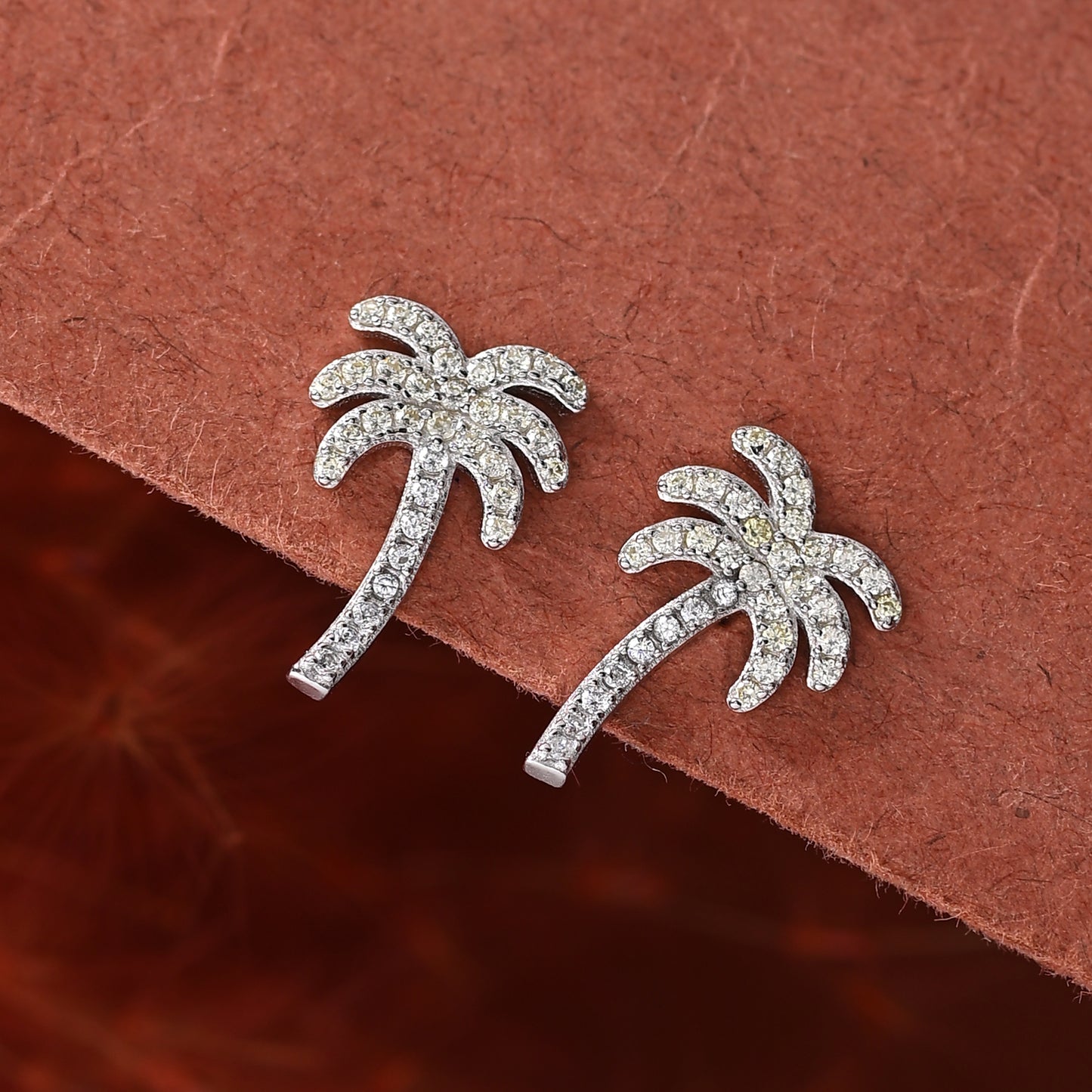 Puremoon 925 Sterling Silver Tree Stud Earrings for Women