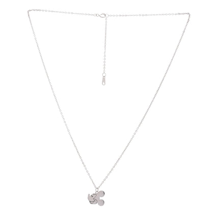 Puremoon 925 Sterling Silver Mickey Mouse Pendant Necklace with Chain for Women
