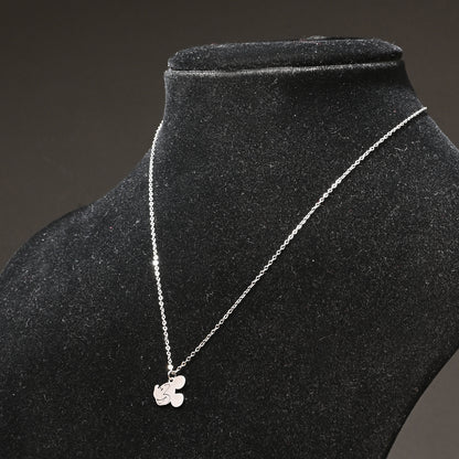 Puremoon 925 Sterling Silver Mickey Mouse Pendant Necklace with Chain for Women