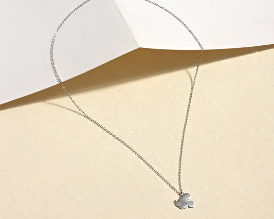 Puremoon 925 Sterling Silver Mickey Mouse Pendant Necklace with Chain for Women