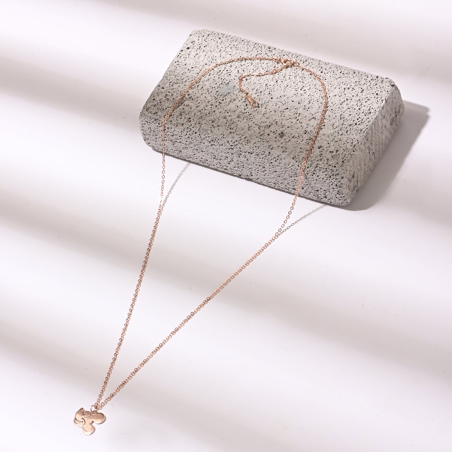 Puremoon 925 Sterling Silver Mickey Mouse Pendant Necklace (Rose Gold) with Chain for Women