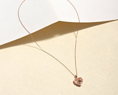Puremoon 925 Silver Deer Heart Pendant with Chain for Women (Elegant Nature Design)