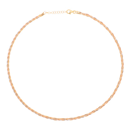 Puremoon 925 Silver & Gold Dual Tone Cross Multi-Layer Chain Necklace for Women (Elegant Layered Design)