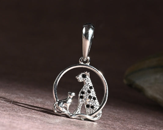 Puremoon 925 Silver Tigress Cub Pendant for Women