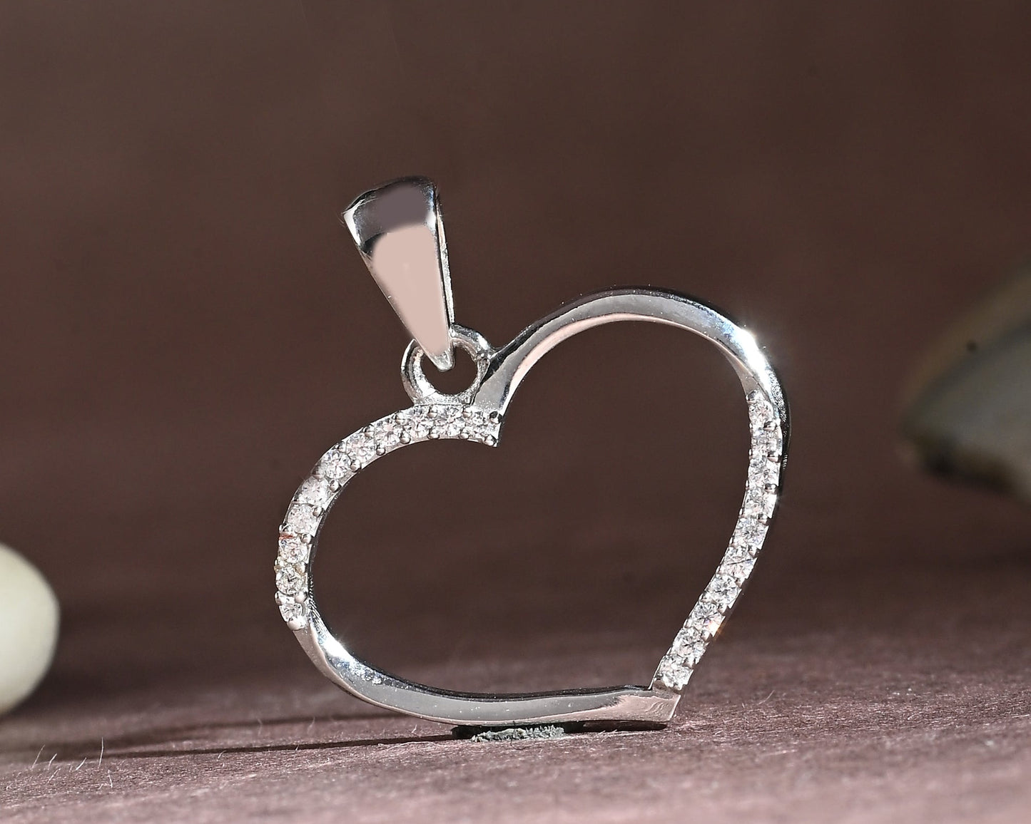 Puremoon Silver Heart Pendant  for Women