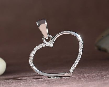 Puremoon Silver Heart Pendant  for Women