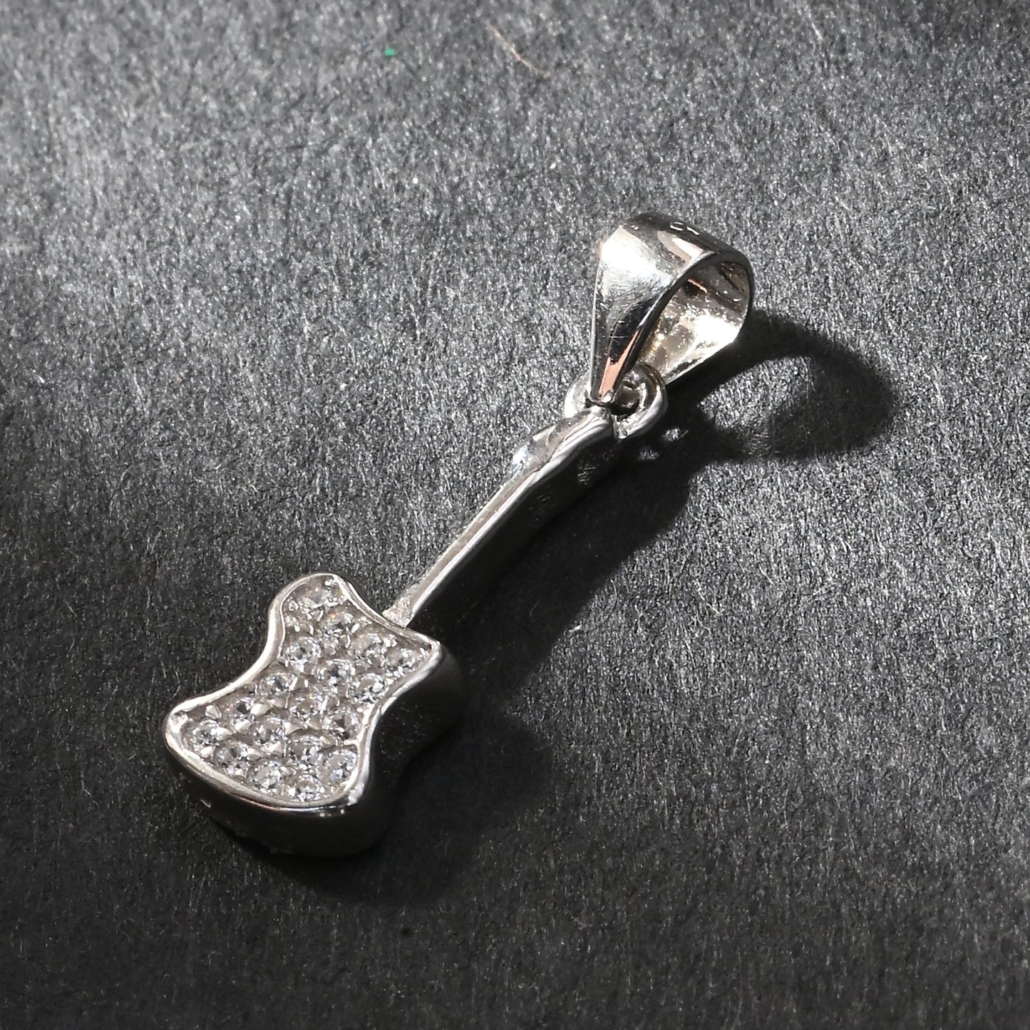 Puremoon 925 Sterling Silver Guitar Pendant Necklace for Women