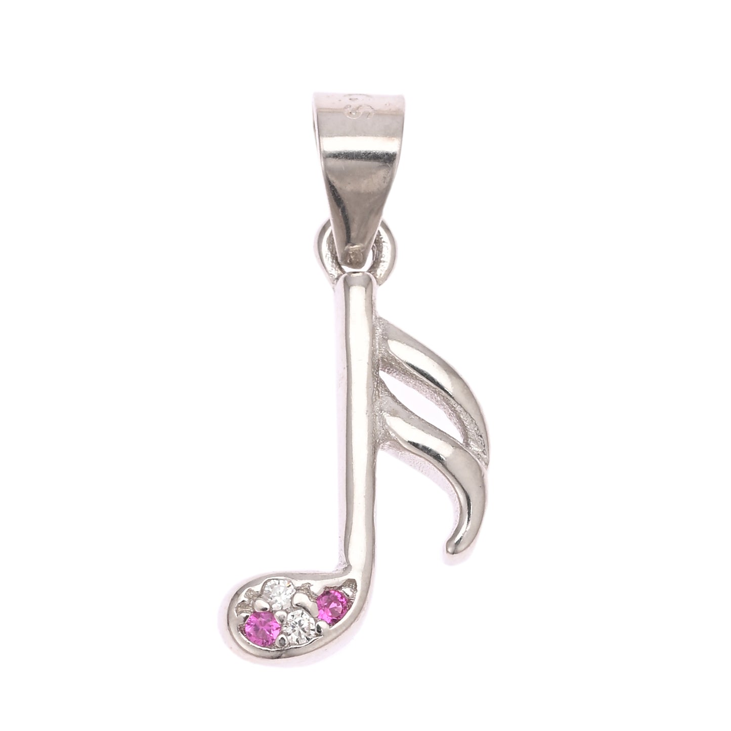 Puremoon 925 Sterling Silver Music Note Pendant Necklace for Women