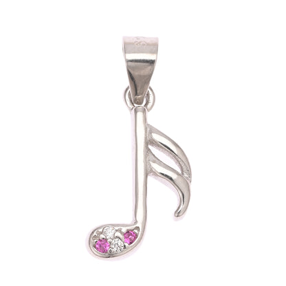 Puremoon 925 Sterling Silver Music Note Pendant Necklace for Women