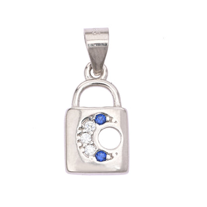 Puremoon 925 Sterling Silver Lock Pendant Necklace for Women