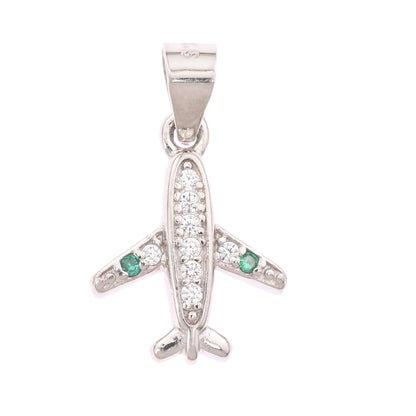 Puremoon 925 Sterling Silver Airplane Pendant Necklace for Women