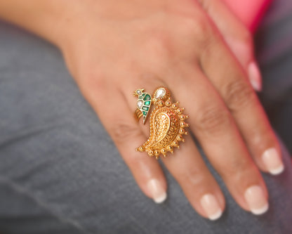 boho sterling silver rings paisley designer for women