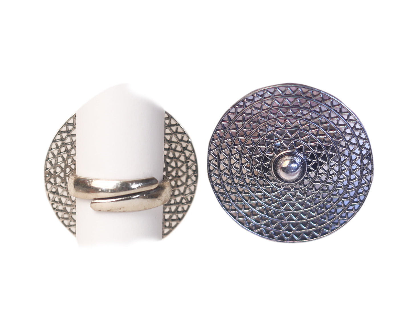 sterling 925 ring antique finish worn on finger