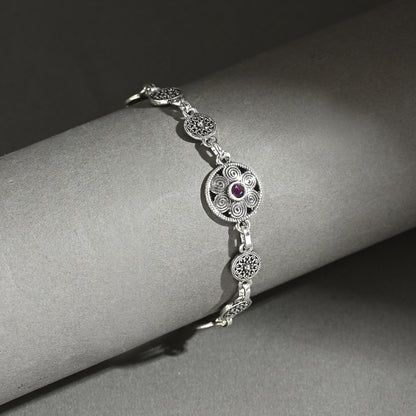 Puremoon antique silver bracelet in gift packaging